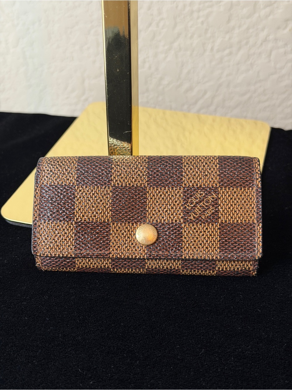 Louis Vuitton Damier Ebene 4 Key Holder Wallet - Brown